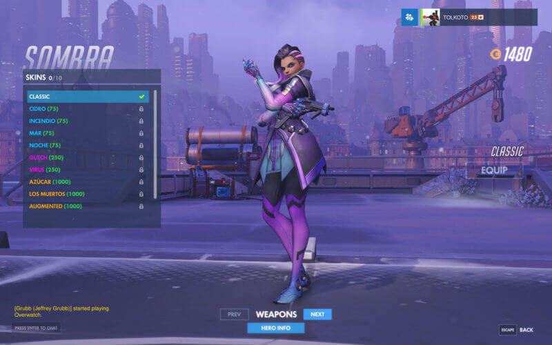 sombra cyberpunk skin