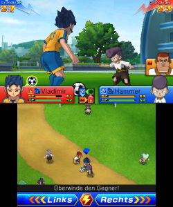 Inazuma Eleven 3DS GO Chrono Stones Spiel Verteidigung