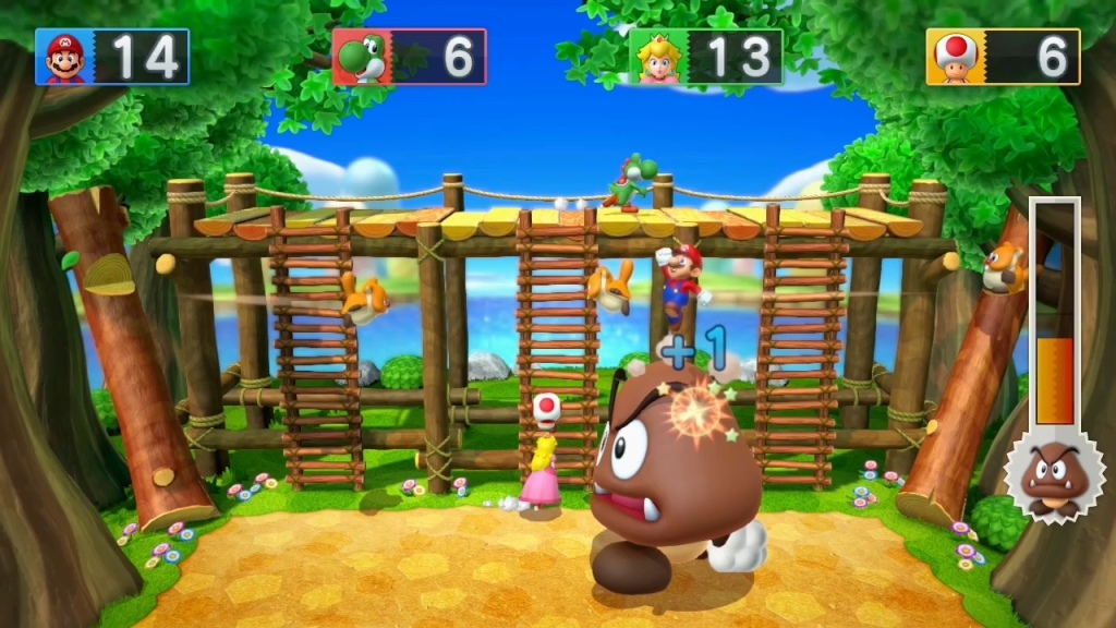 Wii U Mario Party 10 Peach Yoshi Goomba Bosskampf