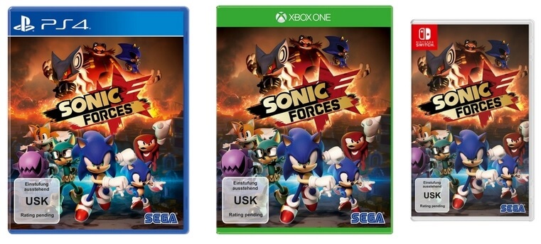 Sonic Forces Release-Termin Packshots