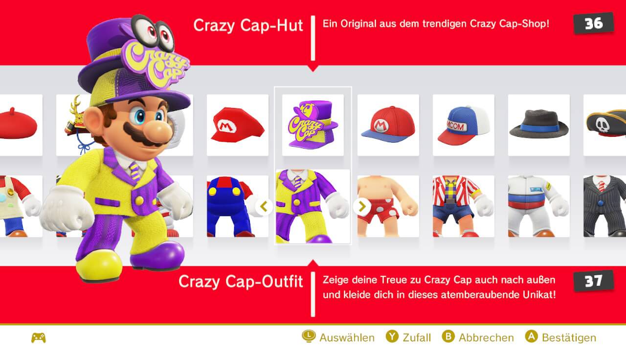 Super Mario Odyssey Crazy Capper