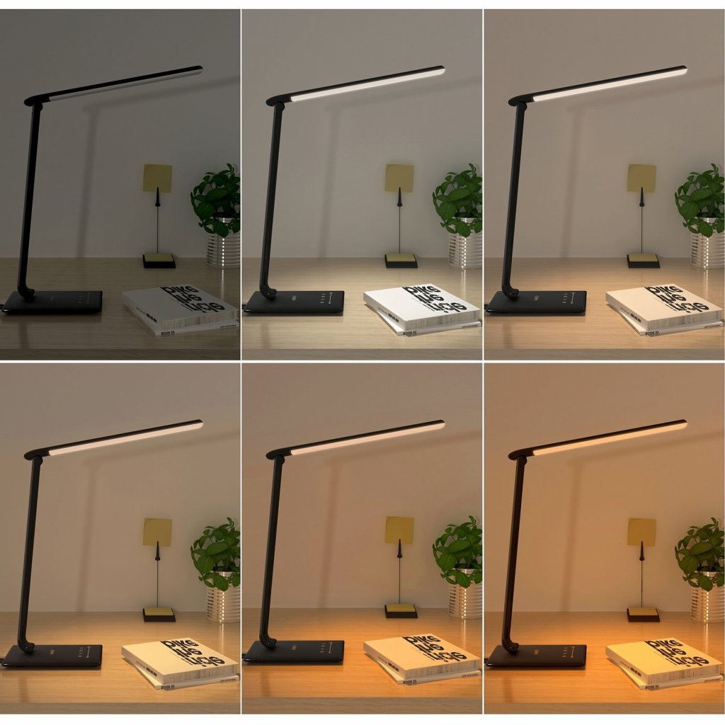 Aukey Premium Foldable LED Desk Lamp lichtstufen