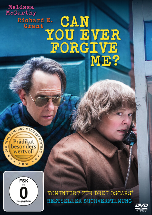 Anlässlich des Heimkinostarts von Can you ever forgive me? am 27.6.2019 verlosen wir eine DVD des Dramas mit Melissa McCarthy. Mitmachen, lohnt sich!