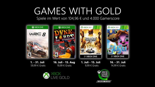 Games with Gold Juli 2020