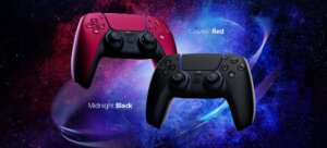 PS5 Controller Cosmic Red Midnight Black