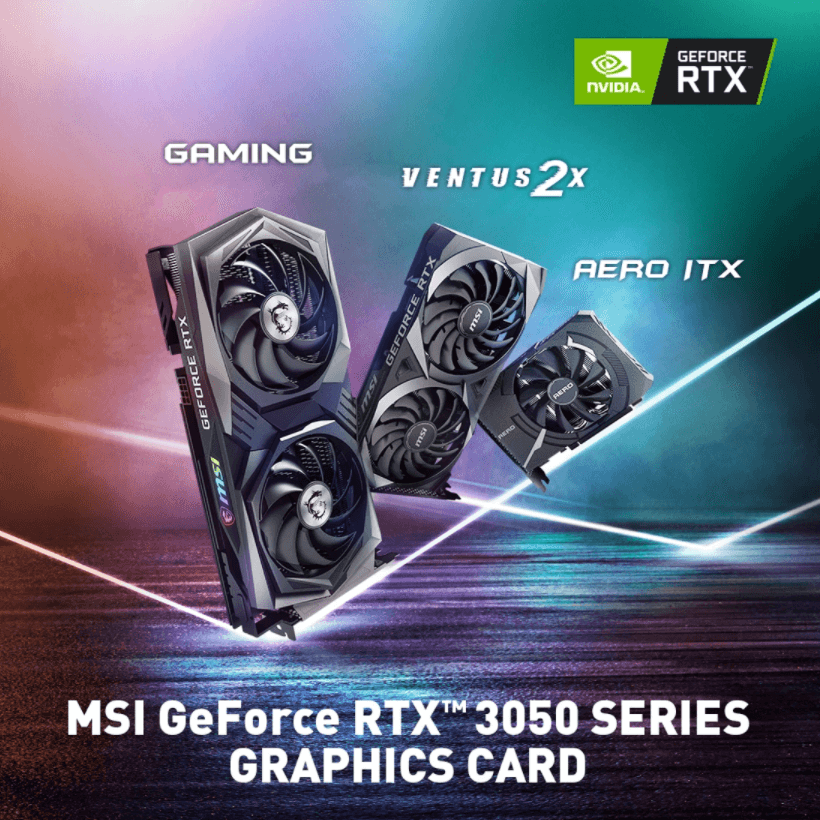 MSI Geforce RTX 3050 Custom Cards