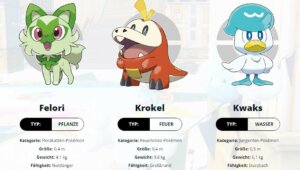 Pokémon Karmesin und Pokémon Purpur - Starter