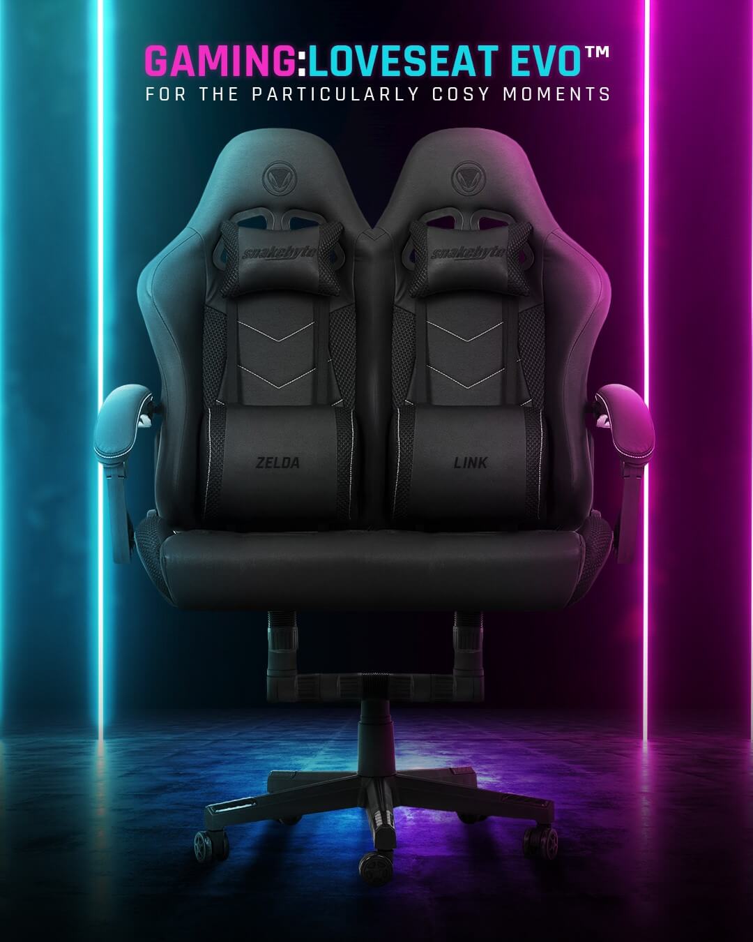 snakebyte GamingLoveseat Evo ZweisitzerGamingchair enthüllt Beyond