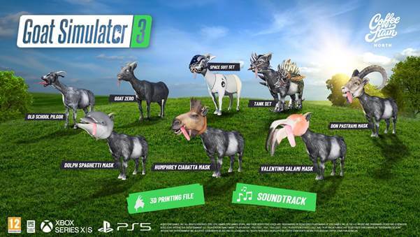 Coffee Stain Publishing, Coffee Stain North und Koch Media verkünden den Goat Simulator 3 Release-Termin und die Enthüllung der Goat In A Box Edition.