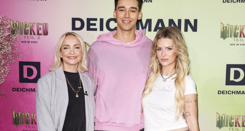 Moderatorin Janin Ullmann, San Diego Pooth und Model Lottie Moss in Berlin © Deichmann