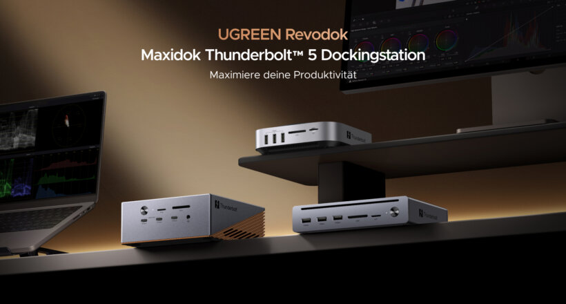 UGREEN präsentiert drei neue Thunderbolt™-5-Dockingstationen
